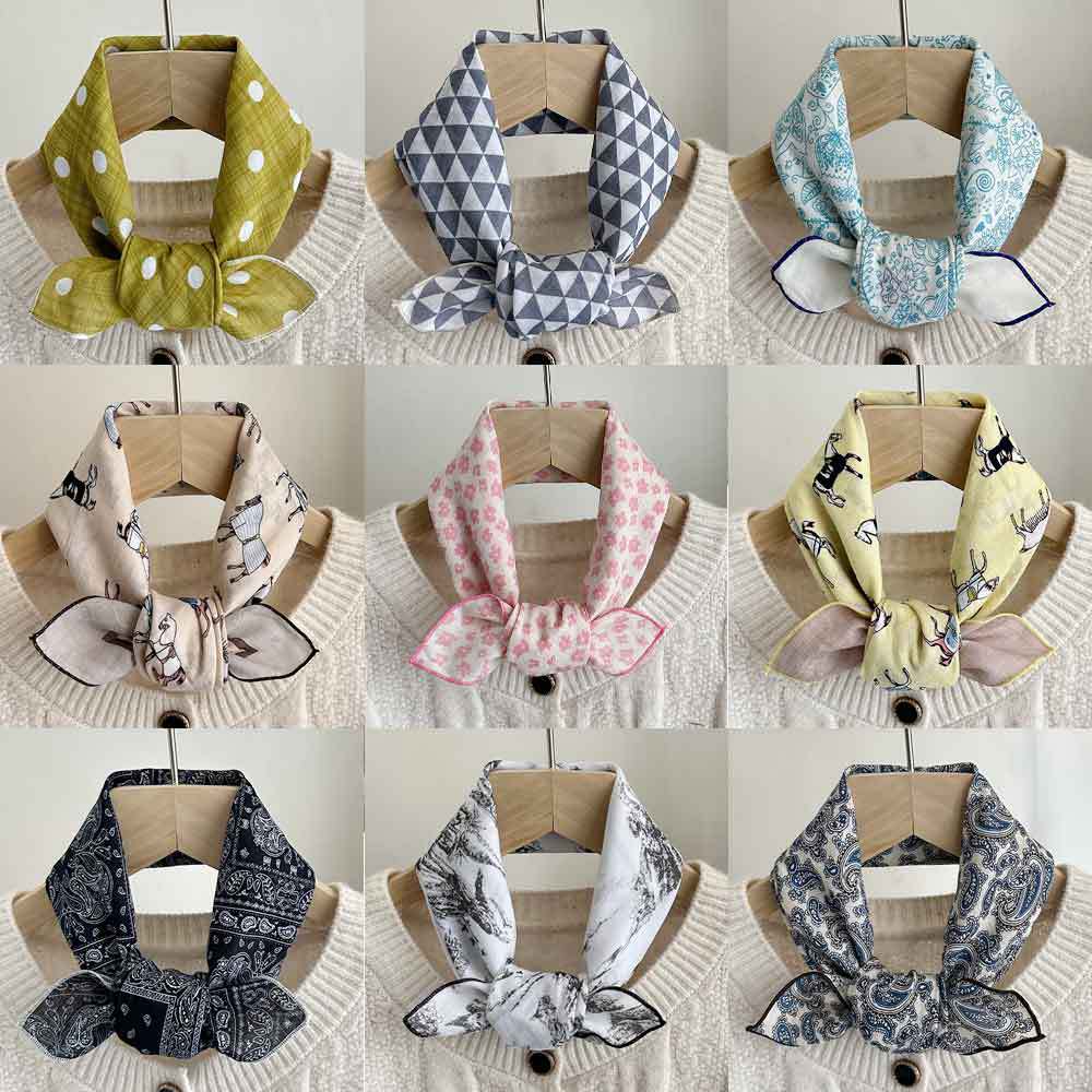 Blue summer universal soft thin handkerchief