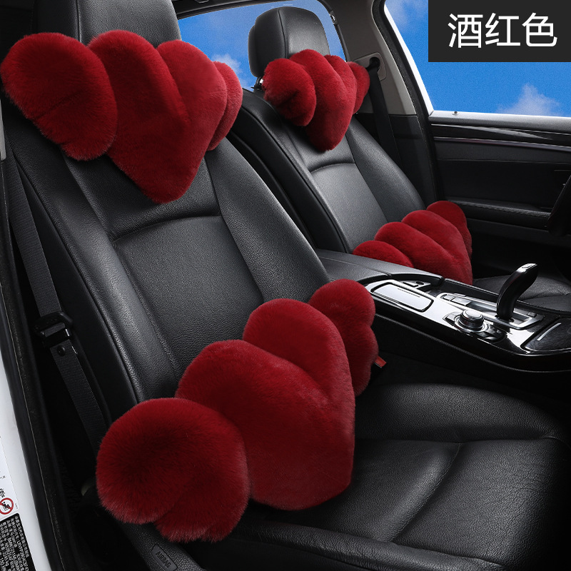 Car Headrest Heart | Universal Headrest - red
