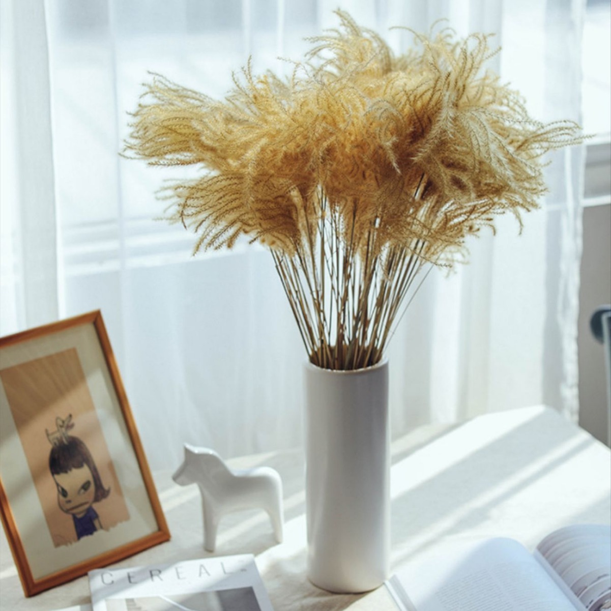 Amazon hot sales of Puwei grass small reed dried dried flowers…