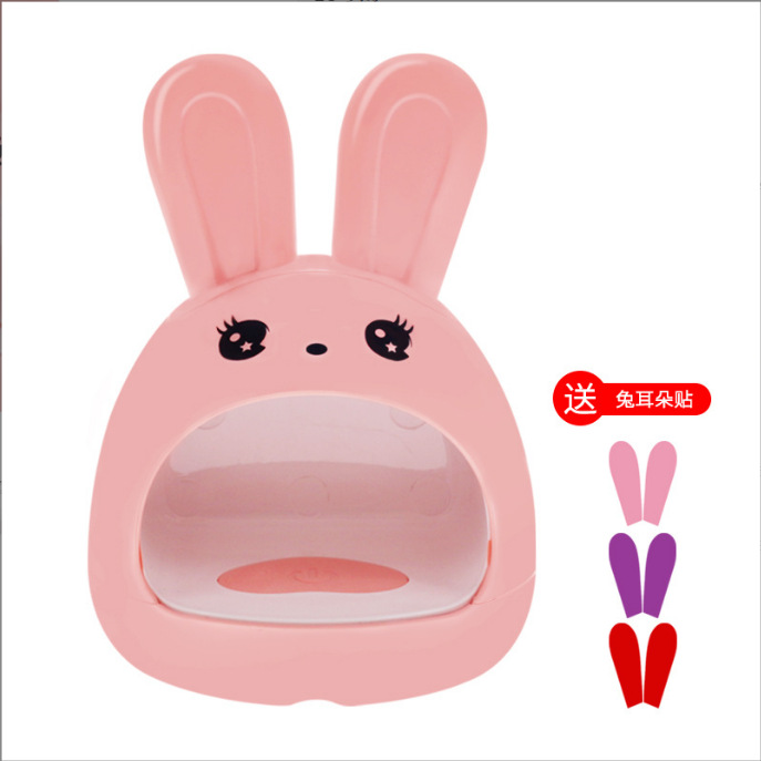 Nail art mini lámpara de fototerapia Q lindo conejito lámpara para hornear esmalte de uñas pegamento para el hogar no manos negras pequeña máquina de fototerapia led de secado rápido