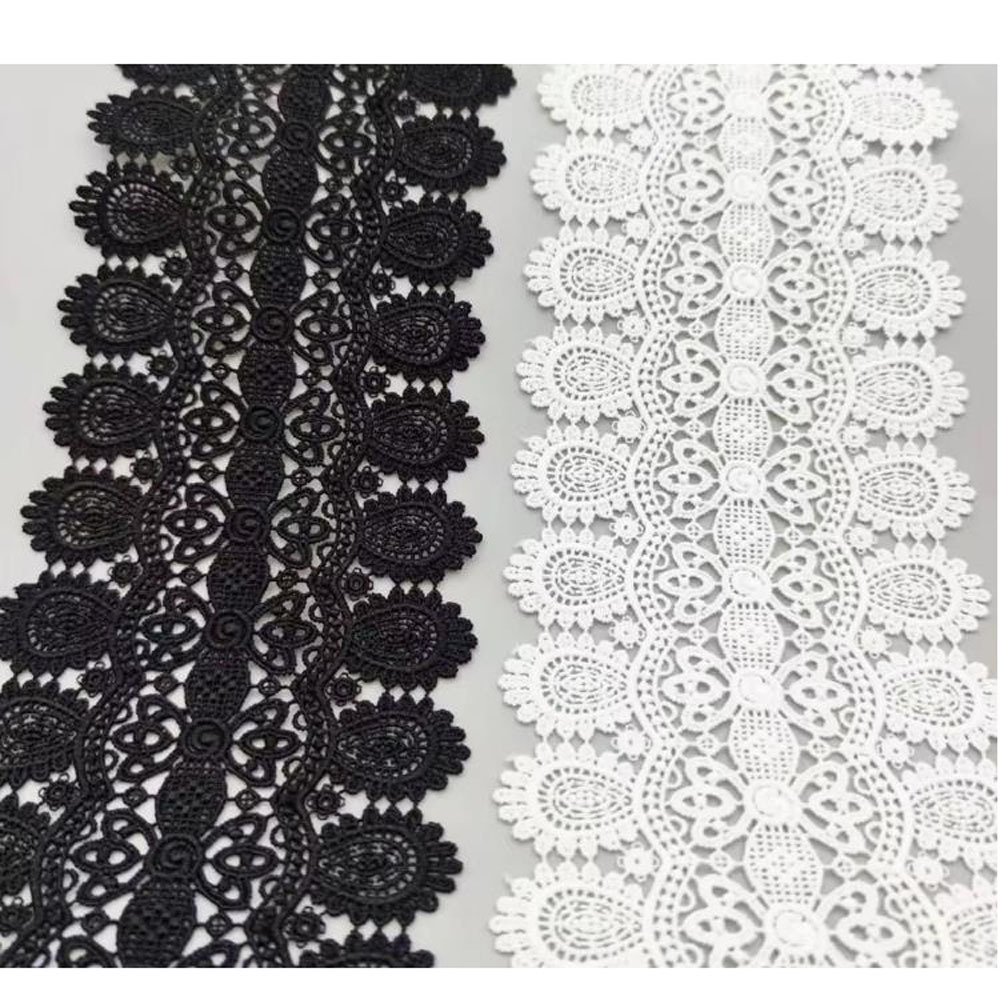 11cm 蕾丝绣花花边水溶刺绣牛奶丝条码领口装饰服装辅料