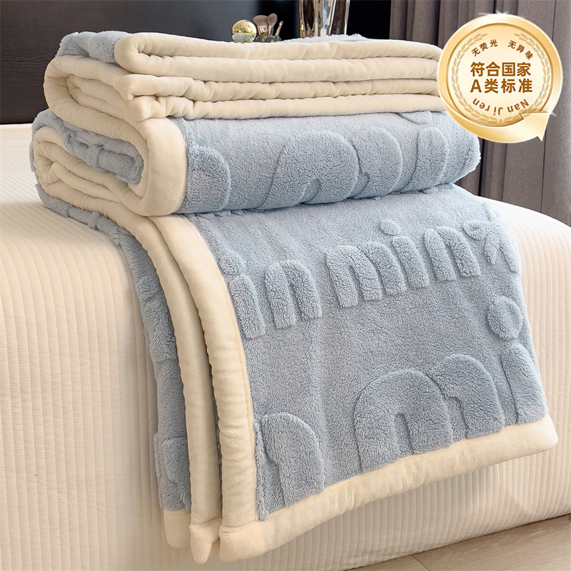 Mantras gruesas invierno mantas de coral siesta de oficina aire acondicionado sofá cubierta dormitorio pequeño edredón chal