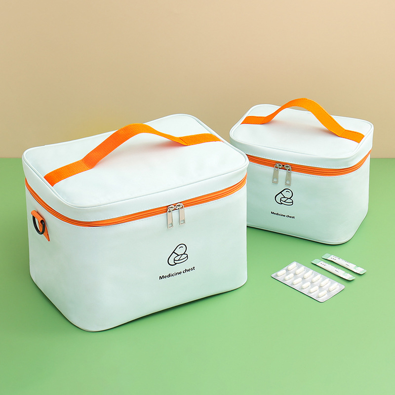 Bolsa de almacenamiento de medicamentos de doble capa de gran capacidad para viajes de negocios paquete de primeros auxilios casero paquete de medicina de emergencia paquete médico de prevención de epidemias