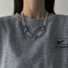 Small design necklace, accessory hip-hop style for beloved, punk style, trend of season, European style