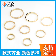 金色铁环三环装订扣diy日历台历活页夹学习资料塑料文具配件手帐