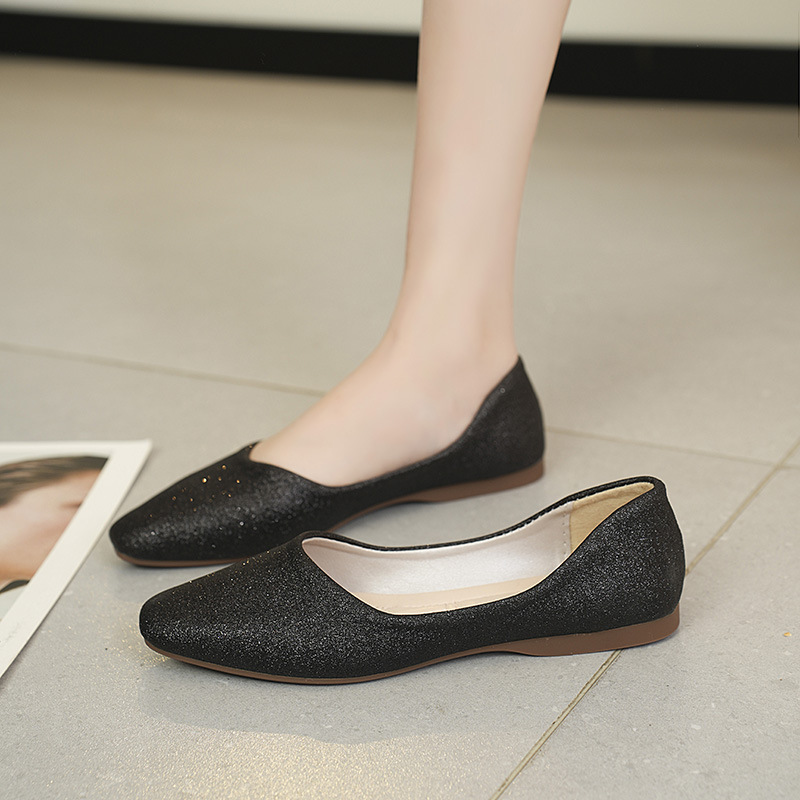 Comfortable Square-toe Ballet Flats For Women Large Size Shoes_voghion.com
