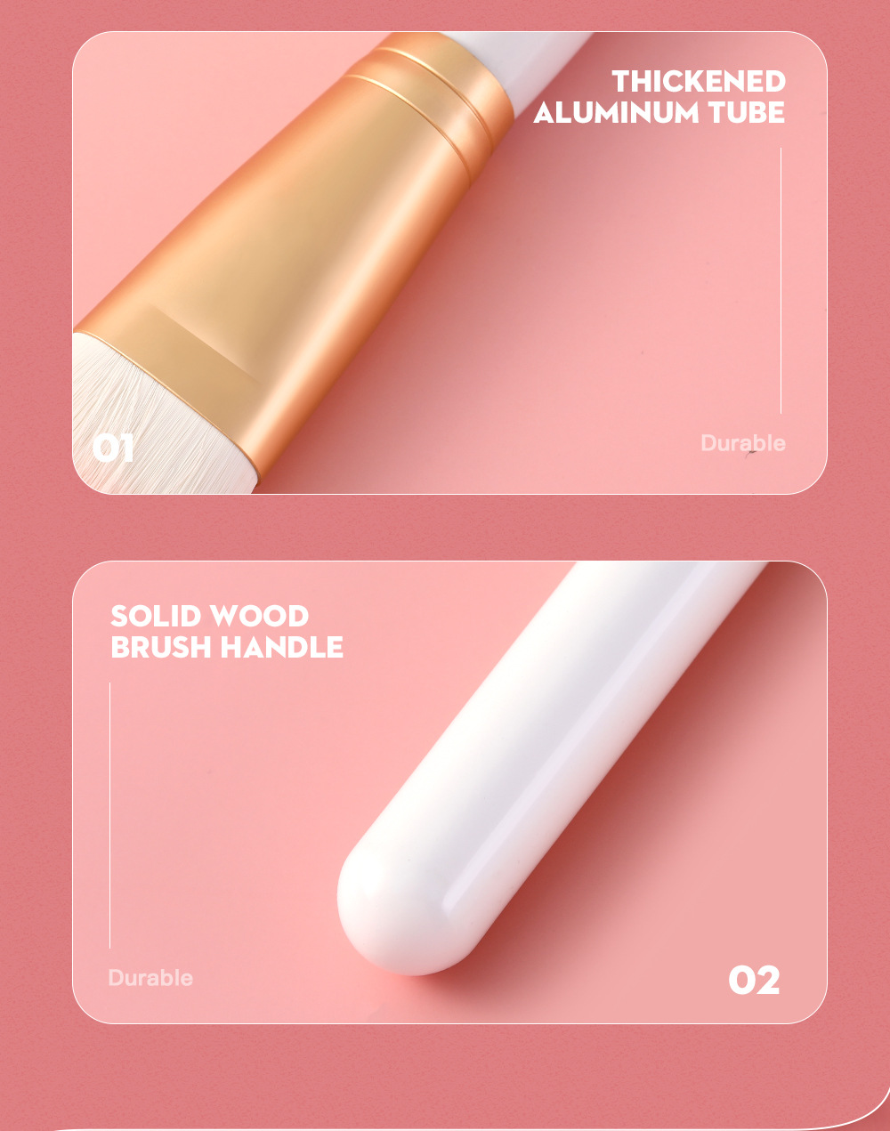 220g Weight White Color New 12 Round Tail Makeup Brush Set Eye Shadow Brush Mascara Brush Full Set Of Beauty Tools Cross-border Spot Factory Supply 4