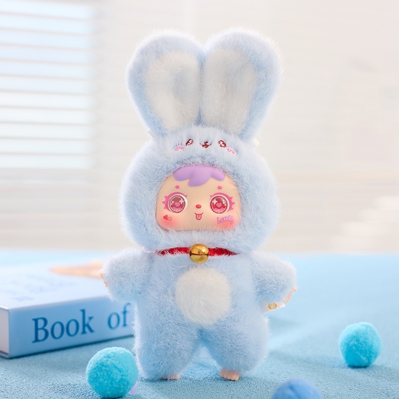 新しいかわいい三毛ラッキーウサギランドブラインドボックス漫画人形ぬいぐるみハンドバッグ装飾ペンダント|undefined