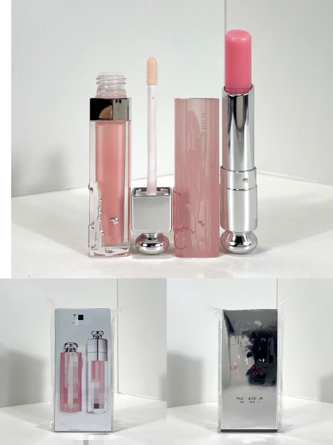 Kit de cuidado labial con bálsamo de color y hidratación, 3 piezas