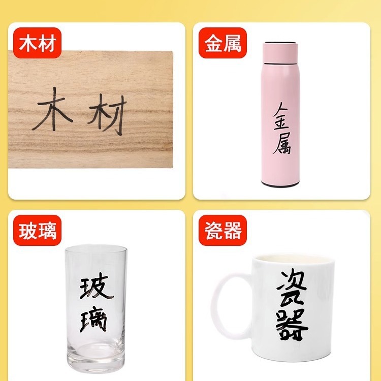 Haijia marcador de cabeza gruesa negro puede agregar tinta marcador de bocetos clave conjunto de lápiz a prueba de agua