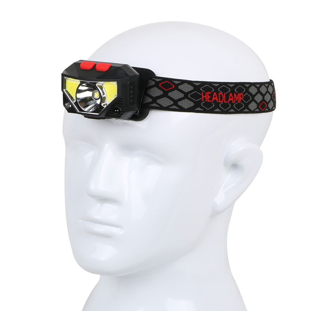 Cross-Border New XPG+COB Induction Red And White USB Charging With Power Display Outdoor Strong Light Headlamp_desvips.com