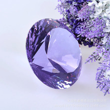 水晶工艺品k9水晶钻石80mm彩色钻石多面桌面家居摆件货源美甲钻