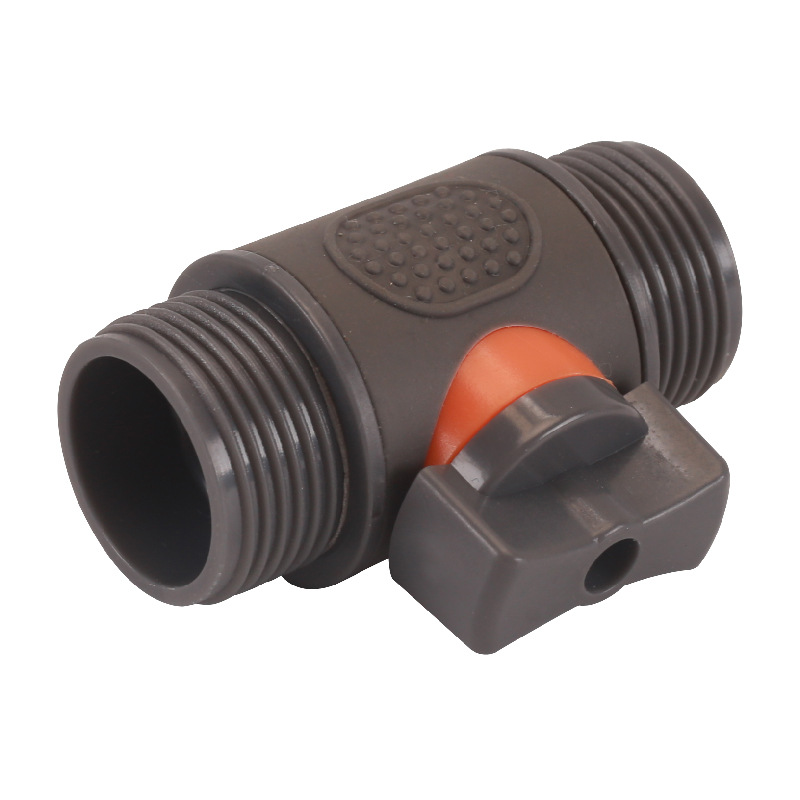 4 minutos 6 minutos pezón de inserción rápida válvula de bola de plástico tubo de lavado de automóvil pistola de agua interruptor rápido válvula divisor de agua de tres vías