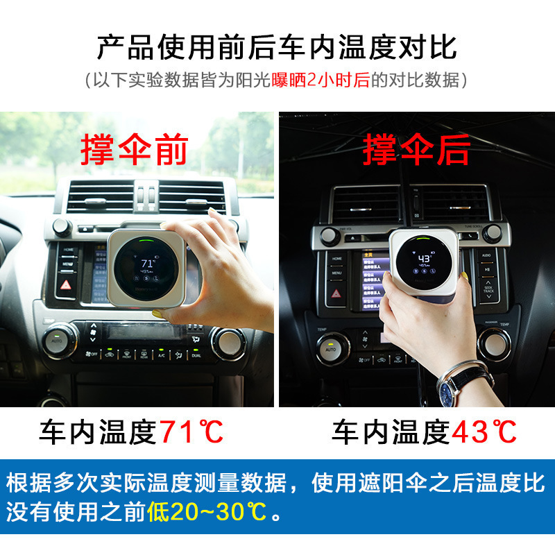 Paraguas para automóviles transfronterizos protección solar aislamiento térmico cortina solar delantera para automóviles de almacenamiento conveniente de verano para automóviles image 4