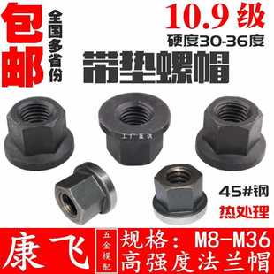 Ql@3H Kangfei 10.9 Grade Flange Nut/Padded Nut M8/10/12/14/16/18/20/22/24/