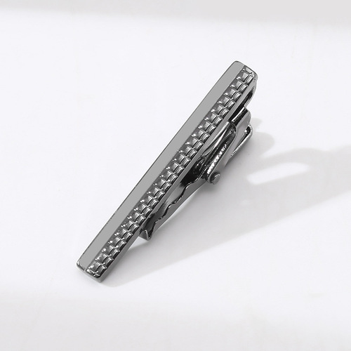 Gold men's 4cm short stylish tie clip, silver mirror narrow tie special personalized tie clip