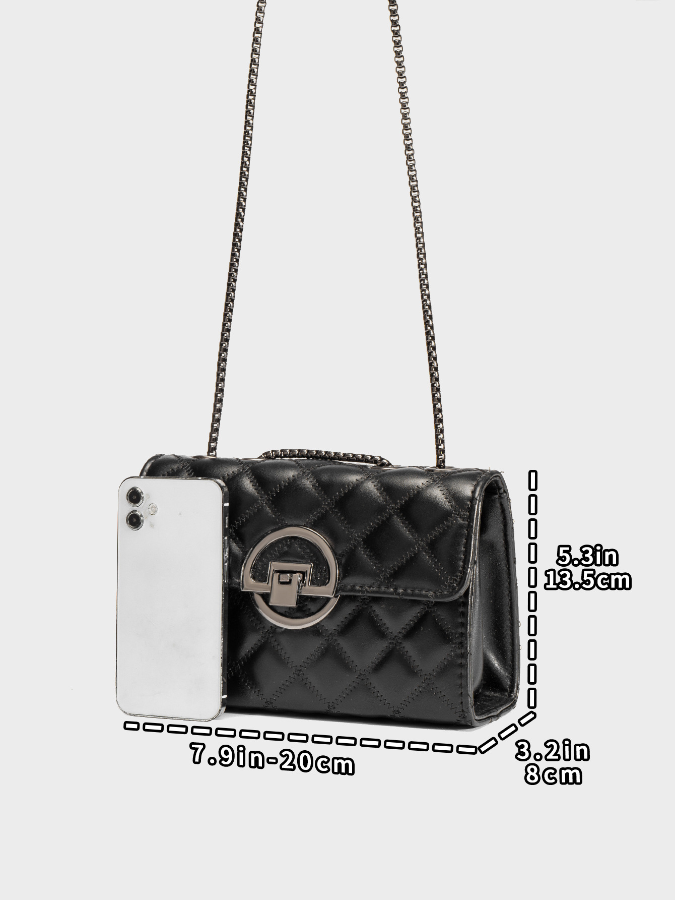 Pu nueva fábrica de bolsos de cadena de diamante de fragancia bolsos de comercio exterior transfronterizo bolsos de hombro image 4