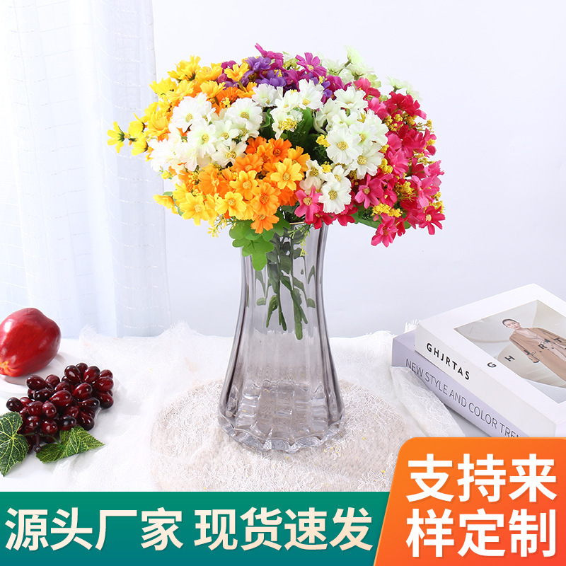 Cross-Border Artificial Bouquet New Style Jumping Orchid Chrysanthemum Wedding Home Hotel Photography Decoration Props Fake Flower Factory Wholesale