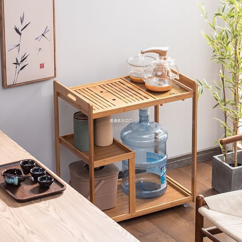 茶桌茶几茶车客厅阳台烧水泡茶柜楠竹移动茶具收纳架子家用小茶台|undefined