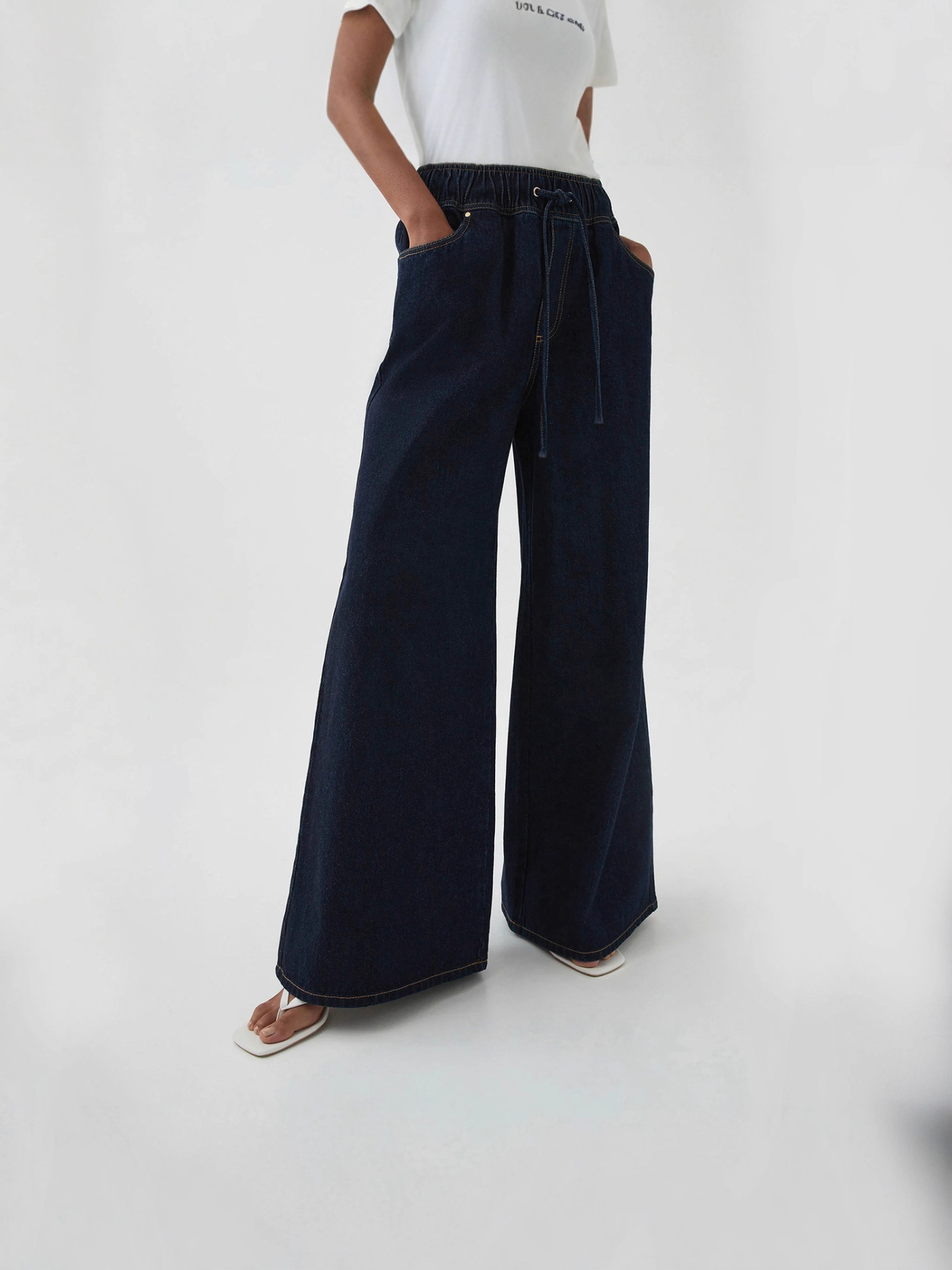 Jeans Rectos para Mujer de Mezclilla con Corte Recto, Sin Elasticidad image 6