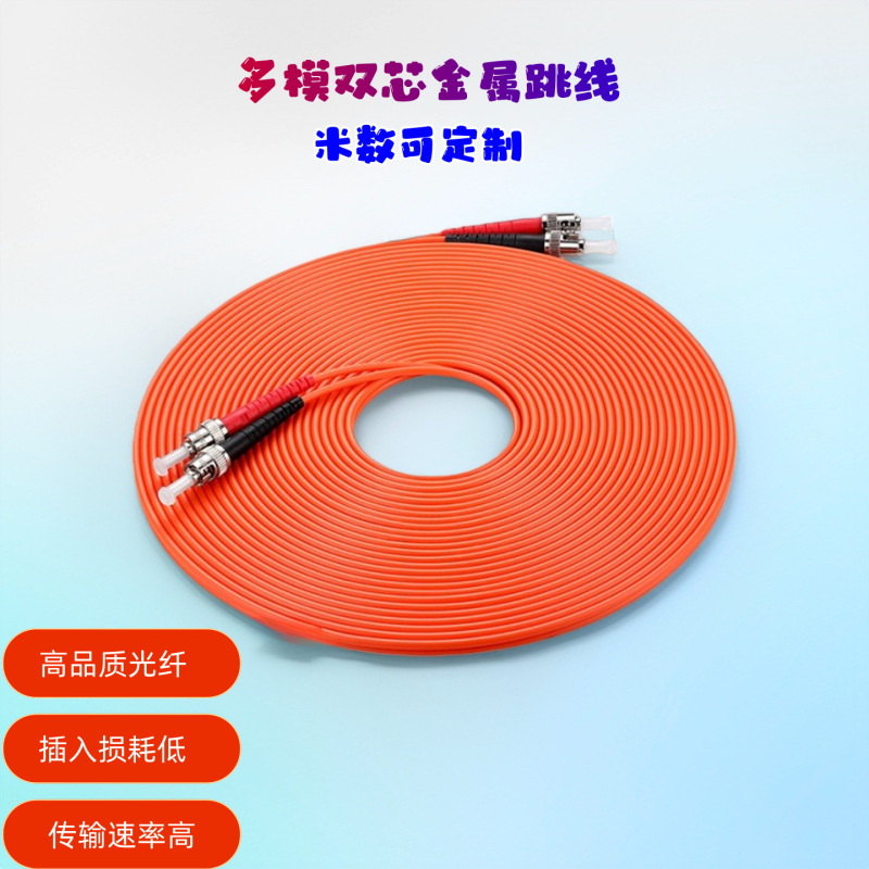 Dual-Core Patch Cord Lc/Sc/St/Fc Connection Metal Spiral Armored Multi-Mode Fiber Optic Cable with Modular Lan Options Dual-Core Patch Cord Lc/Sc/St/Fc Connection Metal Spiral Armored Multi-Mode Fiber Optic Cable with Modular Lan Options