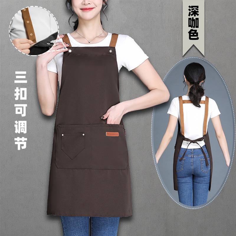 調節可能なエプロンロゴ印字スーパー果物従業員服飲食ミルクティー店作業服防水通気性|undefined