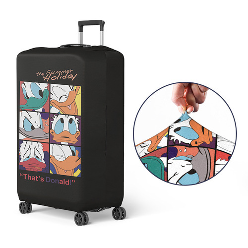 Cross-border double opening elastic suitcase cover, thick luggage bag protective cover, travel suitcase dustproof handle bag cover