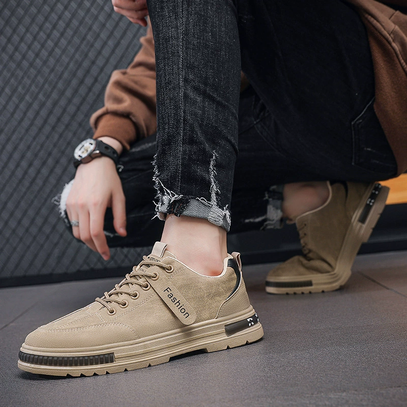 Повседневная обувь мужская осенняя зимняя спортивная обувь для бега корейская версия шнуровка