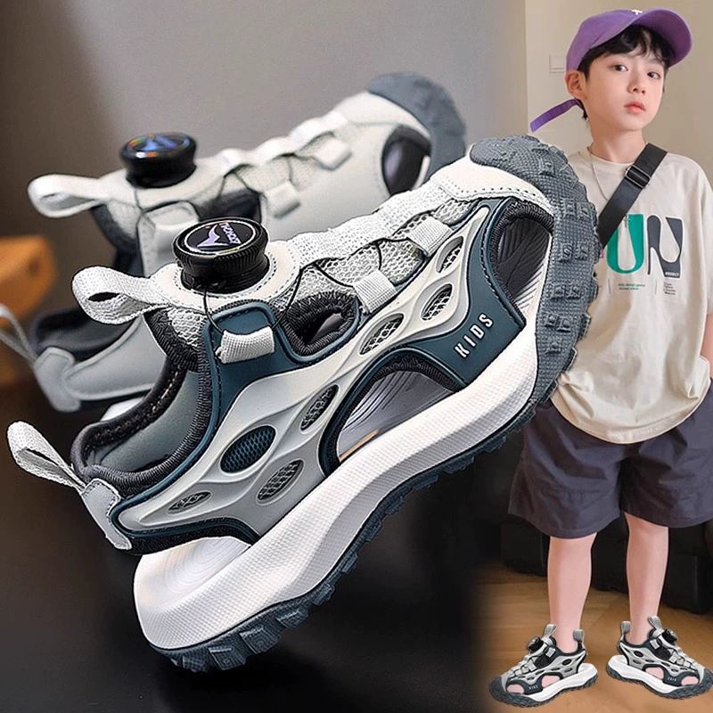 Сандалии мальчик Баотоу Летняя модель 2025 новая детская спортивная пляжная обувь