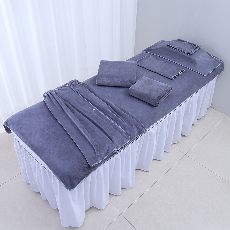 Beauty Salon Satin Edge Soft Towel Skin Management Bedding Headband Bath Towel Hair-free Skirt