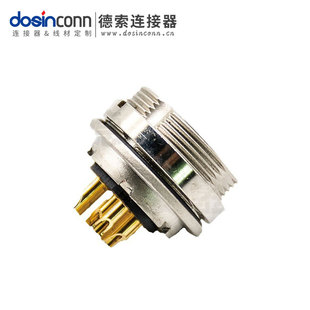 Manufacturer Supplies M16 Female Socket 8-Core Panel Front Locking Board Straight Soldering Wire with Shielded Connector
