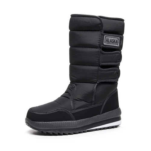 Men's Snow Boots with Soft Sole, Comfortable, Fashionable, Fleece-lined, Thick Sole, Non-slip, Outdoor Casual Cotton Shoes
