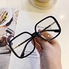 Anti -Blue Light Glasses Female Big Face Large Frame Founded Founded Retro Black Frame Mirror Male Platform 18024