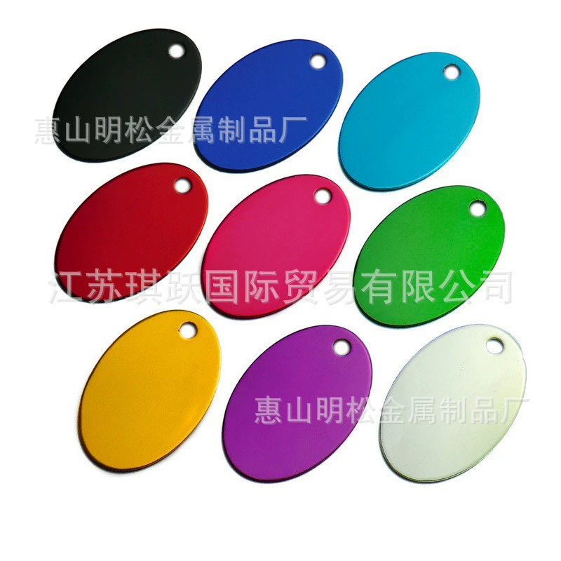 38mm овальная собака бренд домашнее животное бирка ключ бренд глинозем металлические аксессуары для кошек