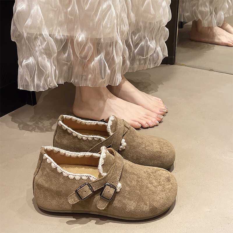 Thick-Soled Inner Heightening All-Inclusive Birkenstock Shoes for Women 2025 Autum New Slip-On Shoes Beanie Shoes Birkenstock Loafers