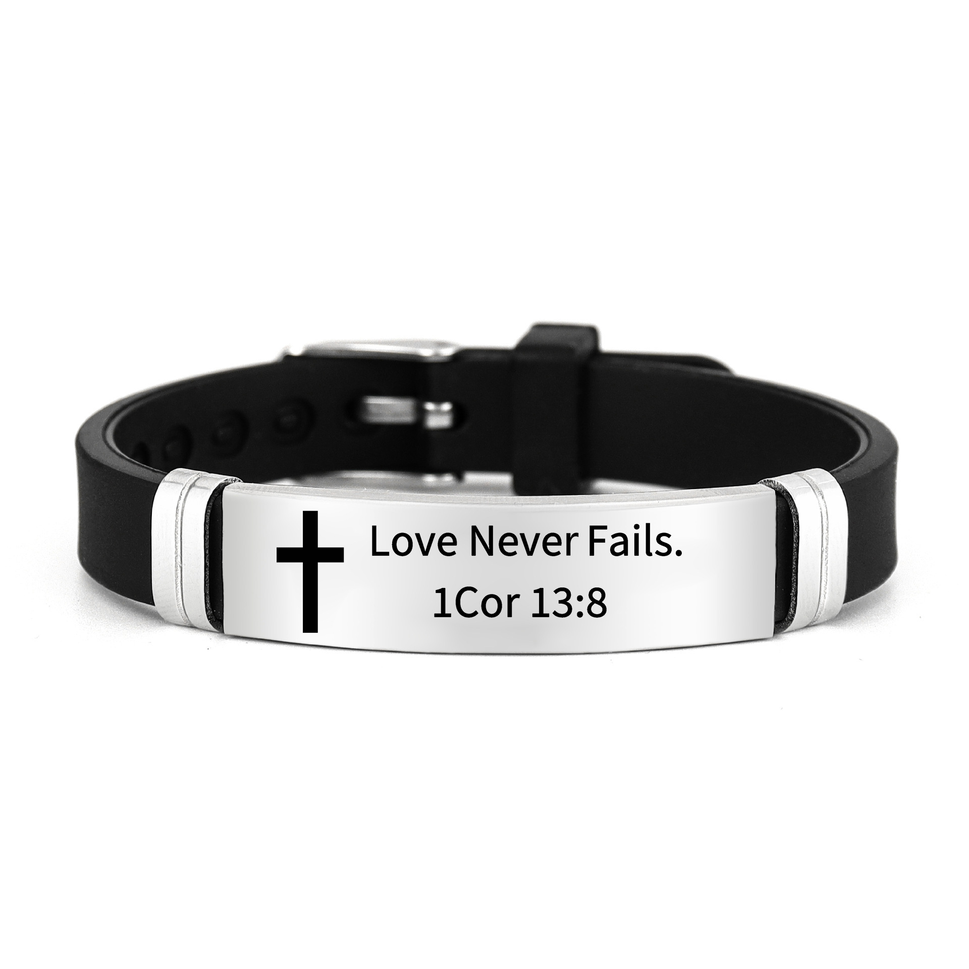 Pulseras de acero inoxidable Europa y América transfronterizas pulseras de acero de aluminio, regalos de vacaciones, grabaciones, regalos, pulseras deportivas en stock