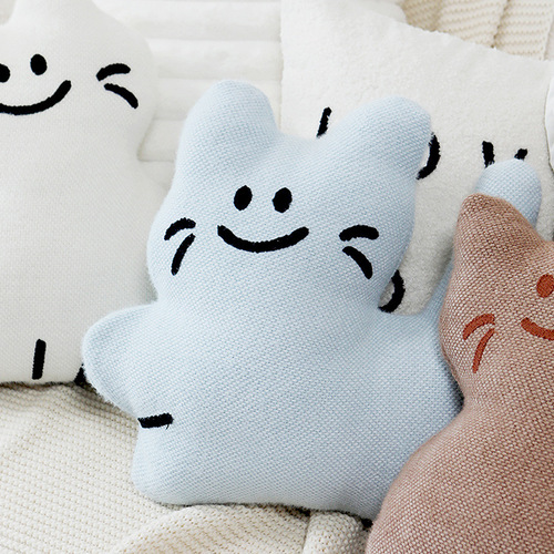 Original cat pillowcase cartoon Nordic ins style cute white cushion bag pillow living room sofa lumbar pillow cushion