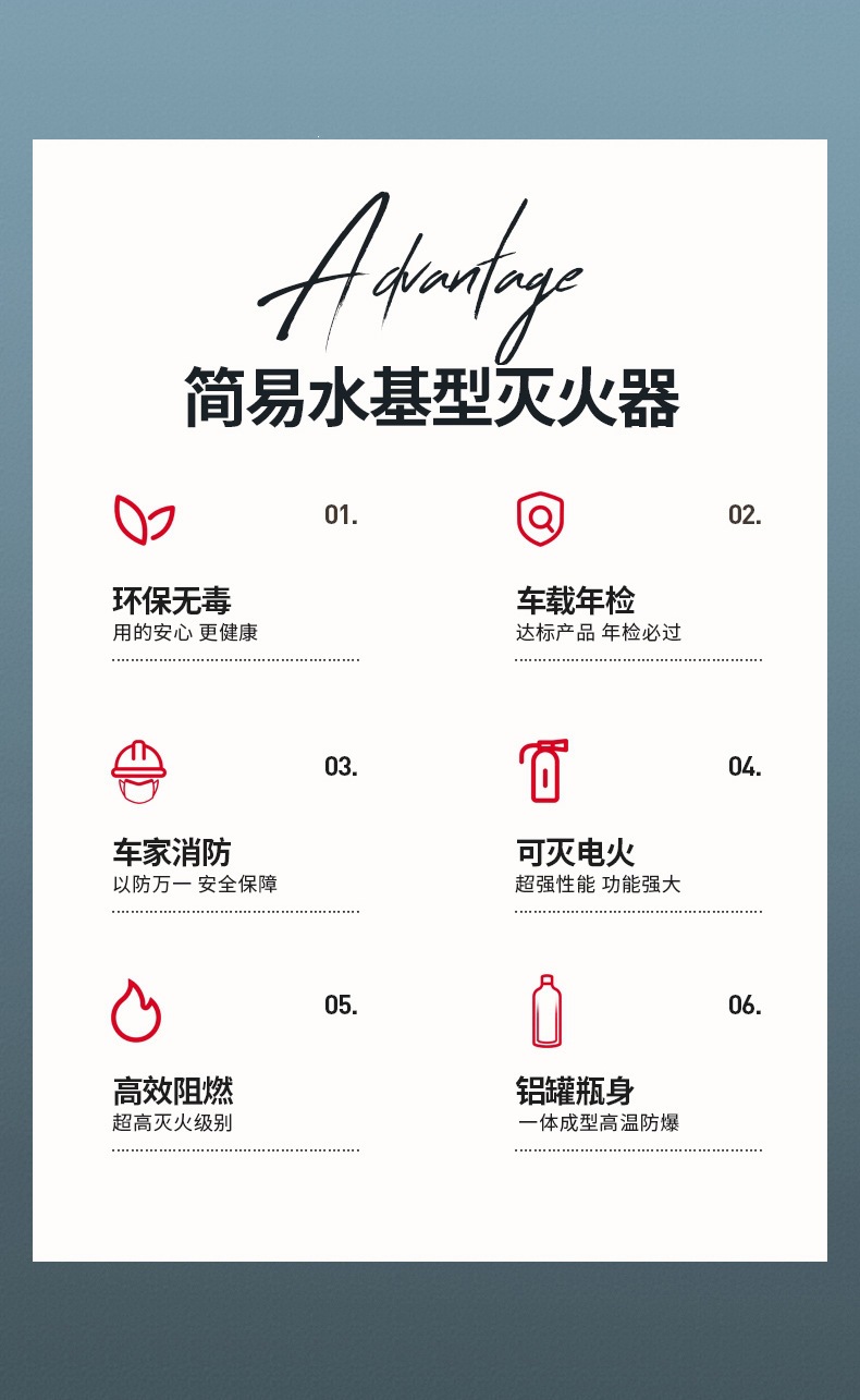 Xiaoba 13B Vehicle-Mounted Water-Based Fire Extinguisher for Private Cars, Small and Convenient, Annual Vehicle Inspection Fire Equipment, Genuine Product
