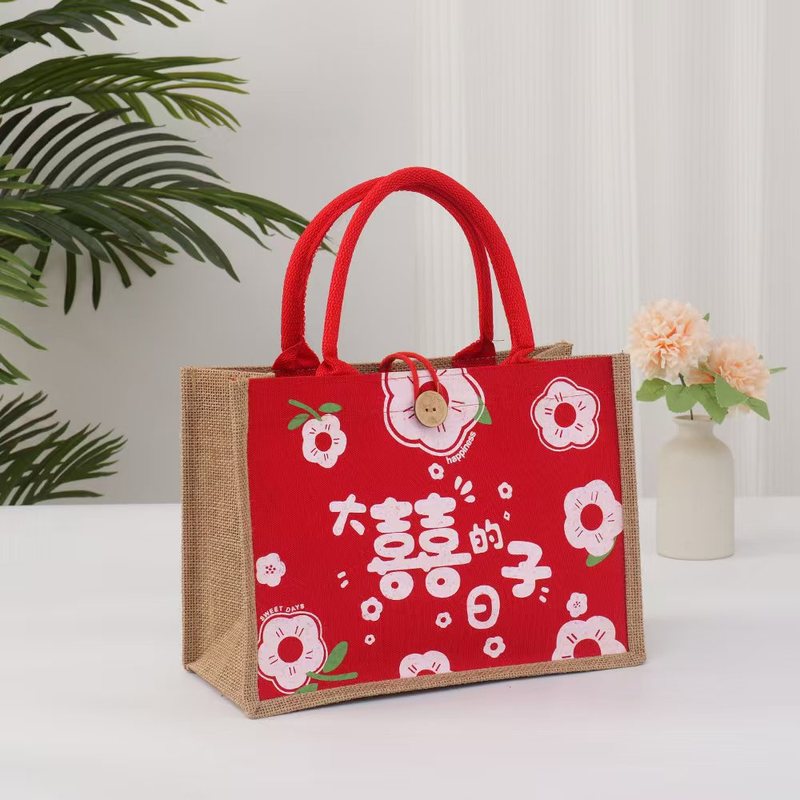 现货麻布袋定制亚麻手提袋印logo升学宴满月酒便携定做麻布伴手礼|undefined