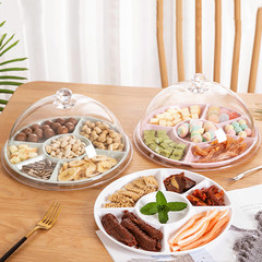 批發水果試吃盤分格帶蓋食品展示盤麵包托盤蓋子蛋糕零食品嘗盤試