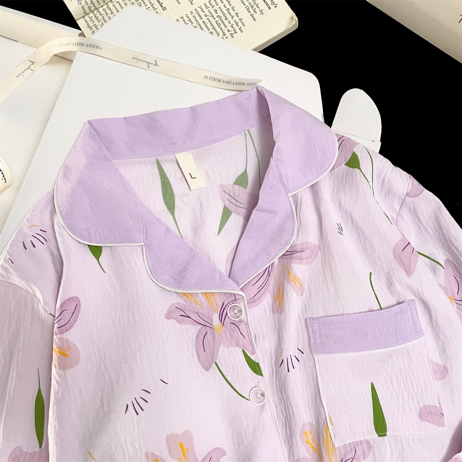 Cárdigan de solapa de otoño al por mayor transfronterizo, cómodo cinturón de algodón de nube, almohadilla para el pecho, pijamas, pantalones casuales de manga larga para mujer, servicio a domicilio