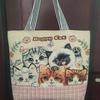 Cartoon shopping bag, capacious one-shoulder bag, Korean style