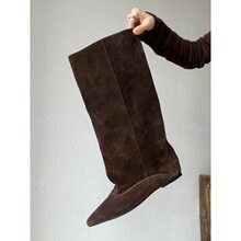 羊皮版复古百搭不过膝长筒靴女2025新款气质小众骑士靴显瘦高筒靴