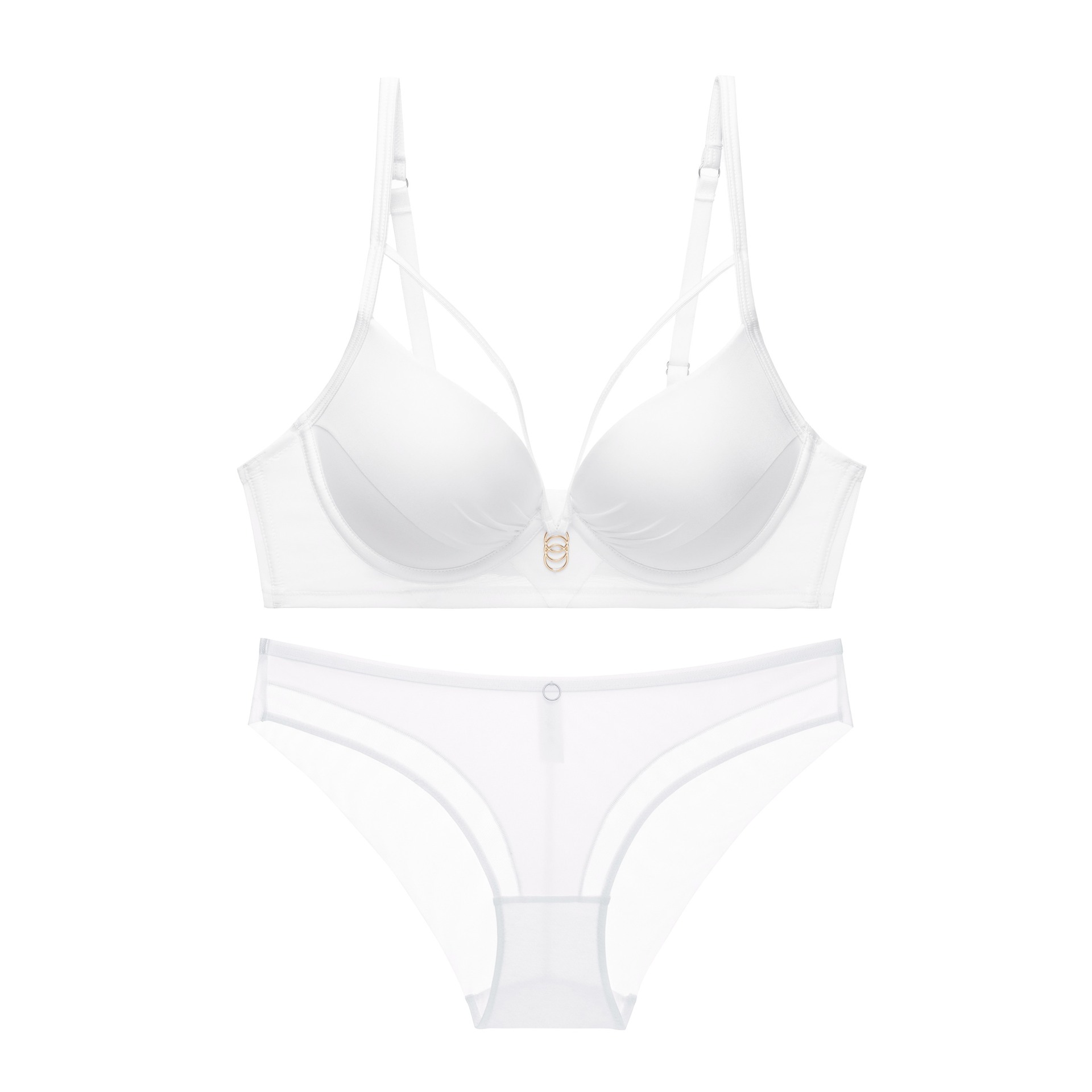 Nuovo set di reggiseni con raccolta di anelli in acciaio per biancheria intima da donna di grandi dimensioni, origine Foshan_voghion.com
