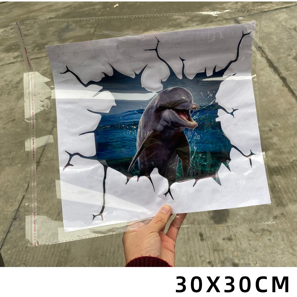 Cachorro animal 3D coche crack calcomanía coche puerta ventana mascota pegatina reflectante Cruz espejo Comercio electrónico Venta caliente