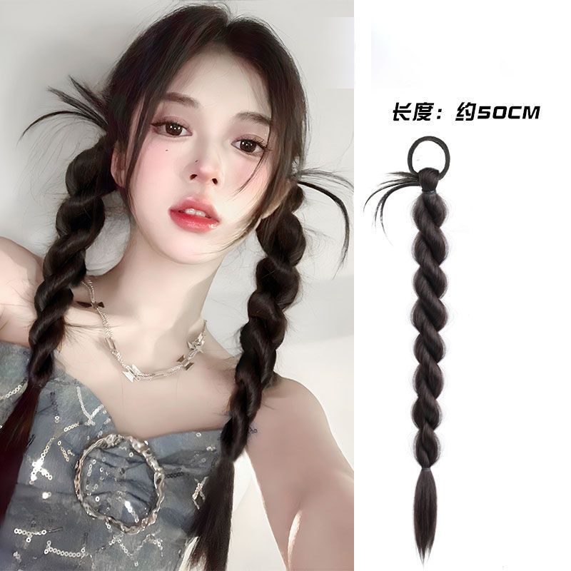 아이돌스타일 인터넷 연예인 닭깃털 땋기 - 브라운과 블랙 - 싱글팩