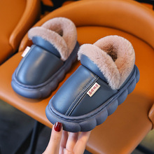 儿童棉拖鞋男童冬季新款防泼水棉拖女童棉鞋加绒保暖棉靴短靴熊猫