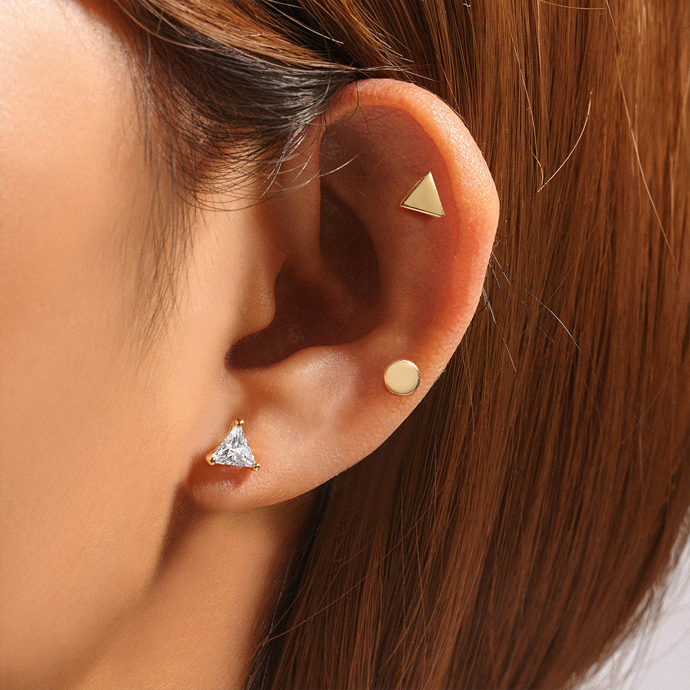 3g Weight Ear Studs Classification 1 Set Quantity Daily Occasion 925 Sterling Silver Material Star, Butterfly Pattern Women's Gender Plating Design Simple Style Style 1 Set 925 Sterling Silver Star Butterfly Ear Studs 51