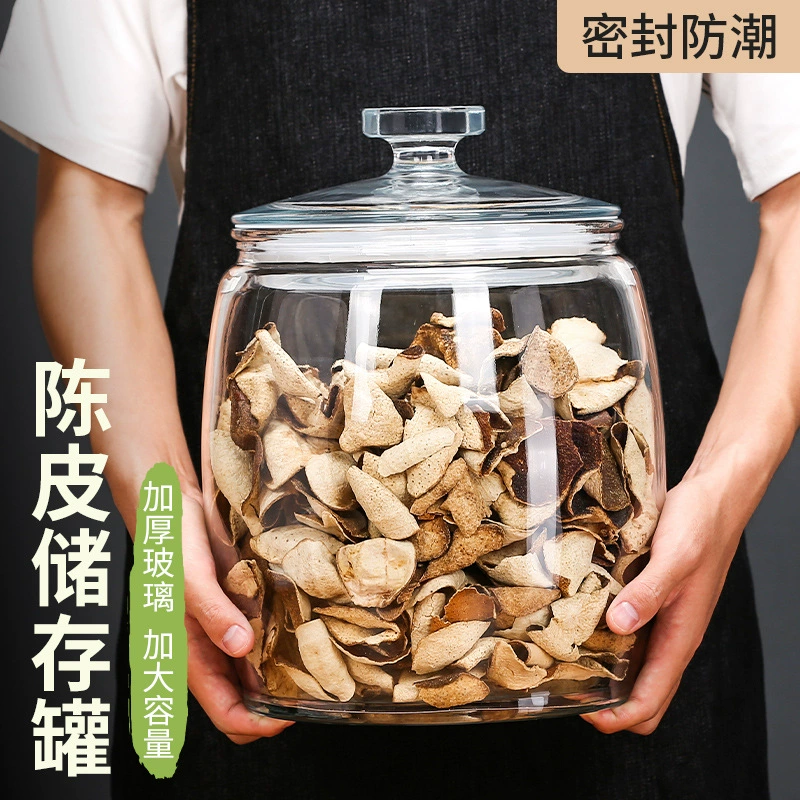 Прямые поставки с завода: герметичные банки для пищевых продуктов, стеклянные бутылки для дозирования китайских лекарств, большие банки для коммерческого использования, влагонепроницаемые банки для хранения мандариновой цедры.