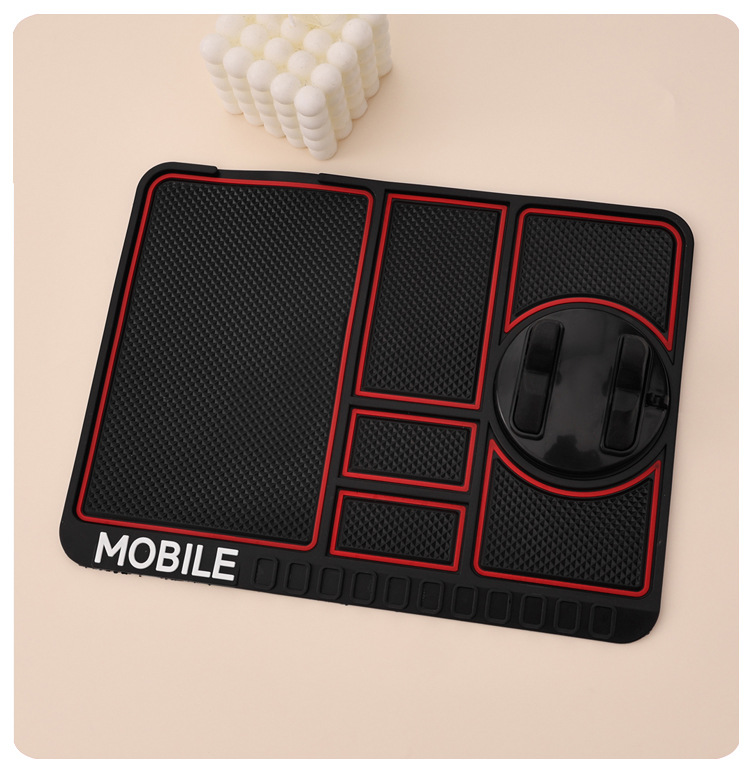 Auto supplies mobile phone bracket instrument panel temporary parking number plate car multifunctional rectangular anti-skid pad